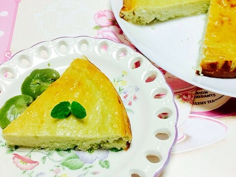 卵黄・小麦粉を使わない！そら豆のチーズケーキ